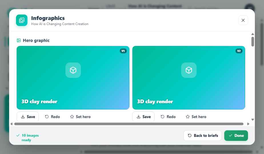 Libril's publishing and infographics screen
